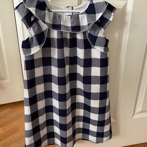 Janie and Jack Blue A-Line Dress with Bib Collar and Cap Sleeves